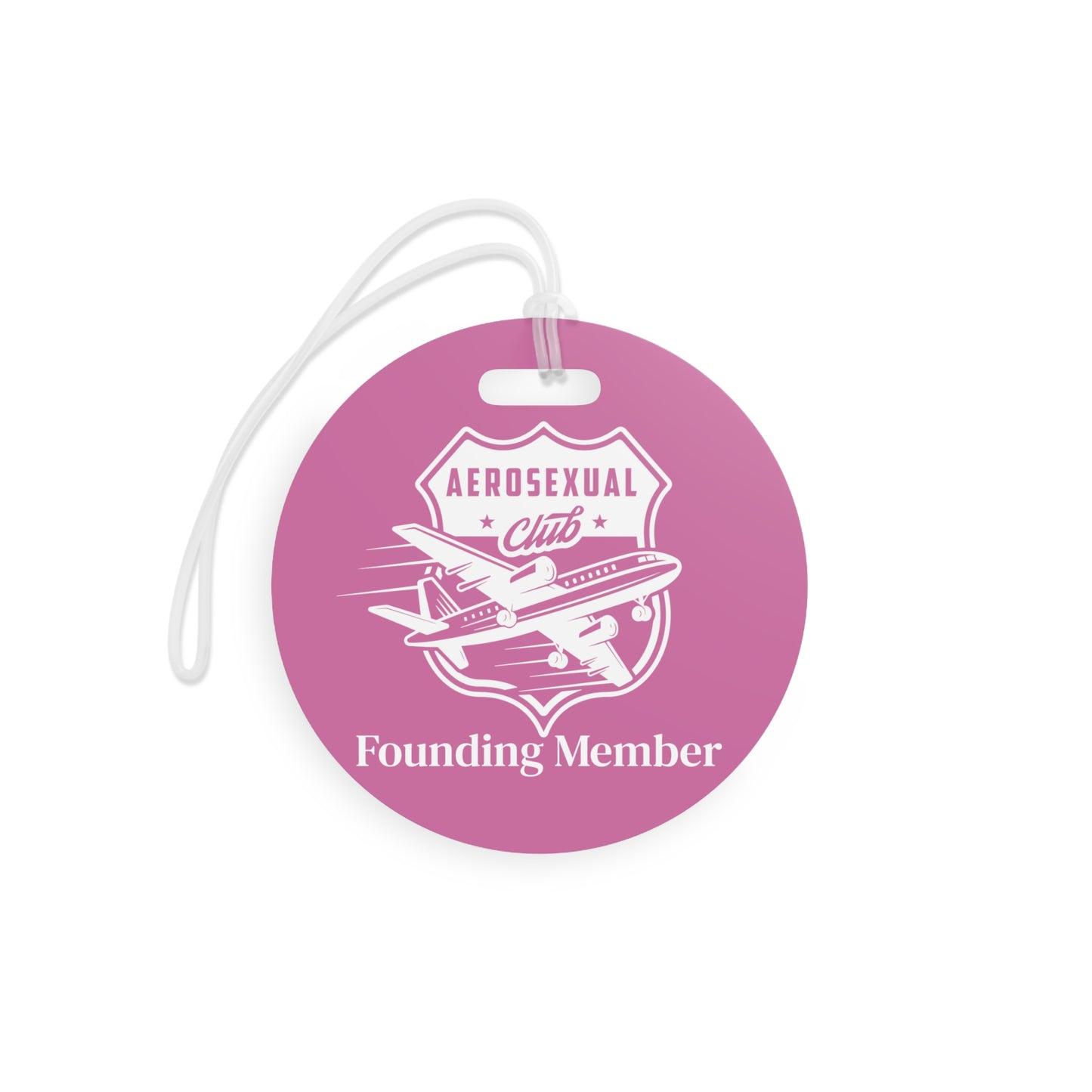 Aerosexual Club Founding Member Luggage Tag Light Pink (Limited Edition)