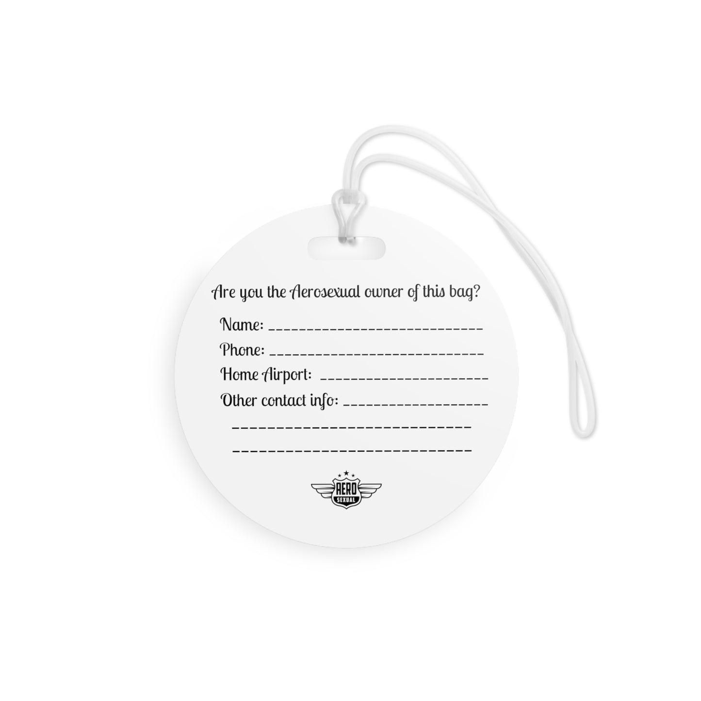 Aerosexual Club Founding Member Luggage Tag Red (Limited Edition)