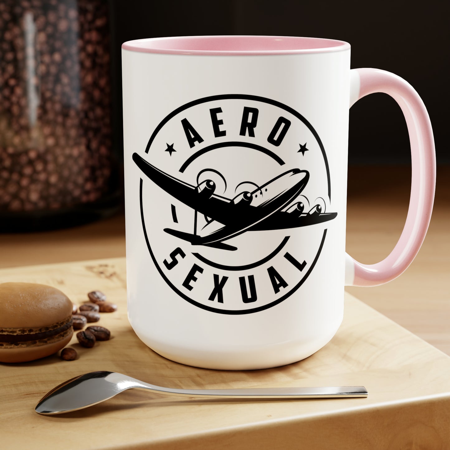 Aerosexual Two-Tone Coffee Mugs, 15oz