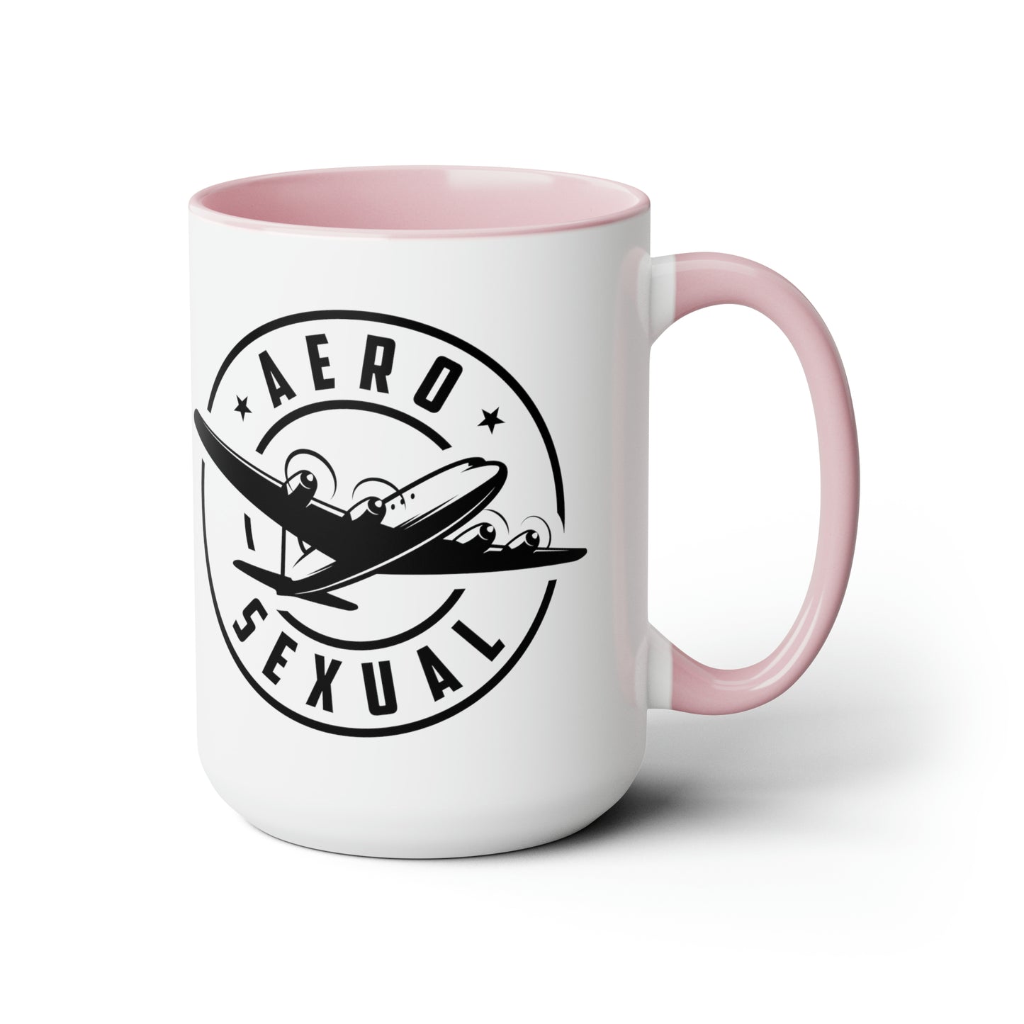 Aerosexual Two-Tone Coffee Mugs, 15oz