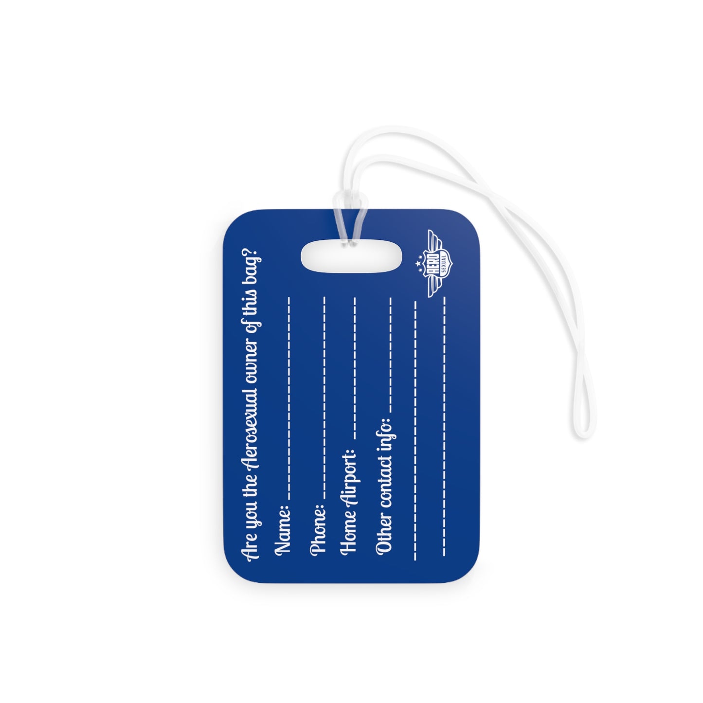 Aerosexual Club Founding Member Luggage Tag Blue (Limited Edition)