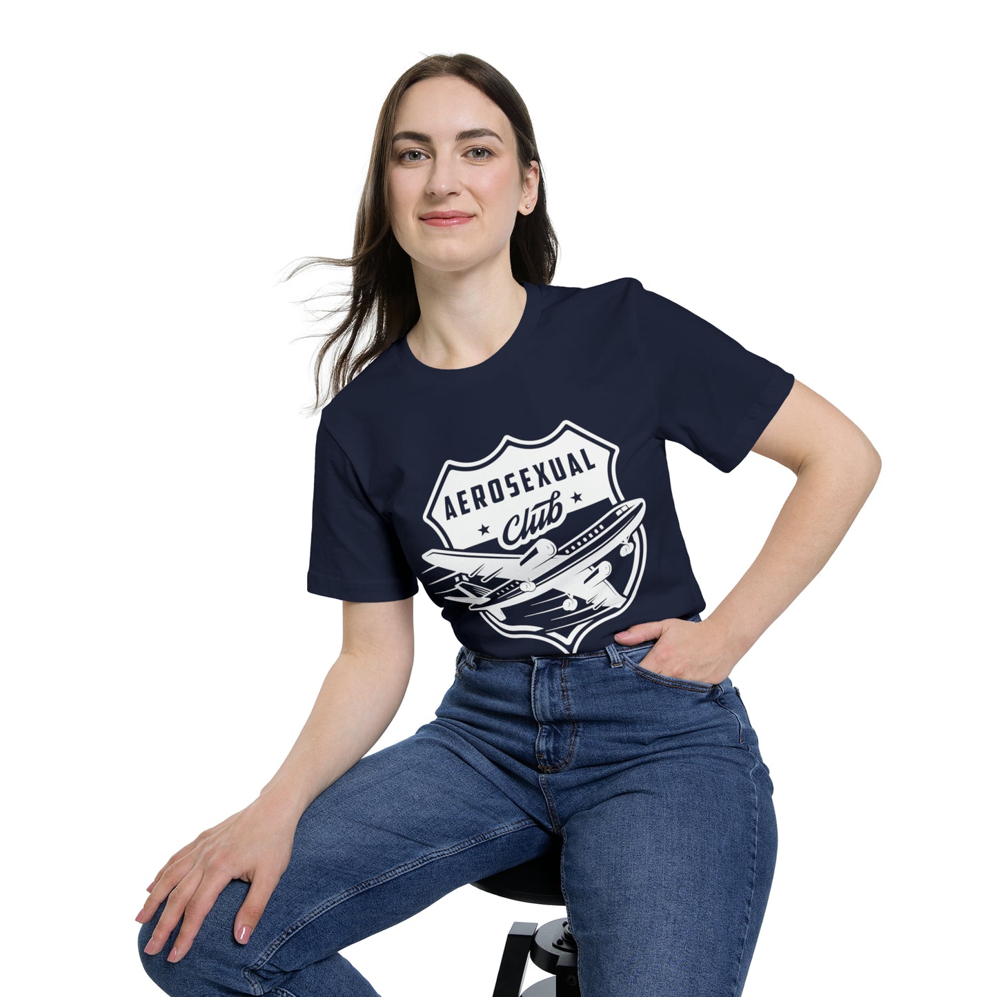 Aerosexual Club USA-Made Unisex Short-Sleeve Jersey T-Shirt
