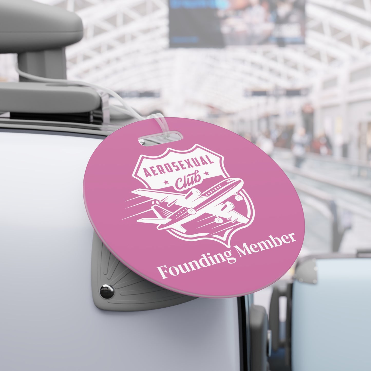 Aerosexual Club Founding Member Luggage Tag Light Pink (Limited Edition)
