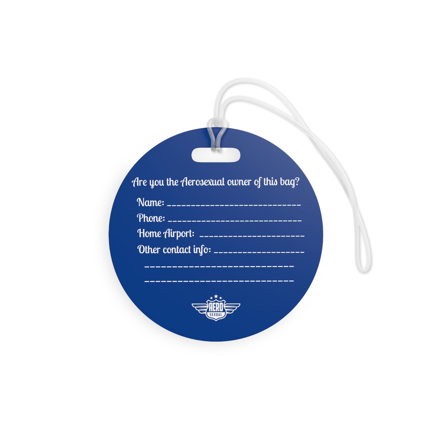 Aerosexual Club Founding Member Luggage Tag Blue (Limited Edition)