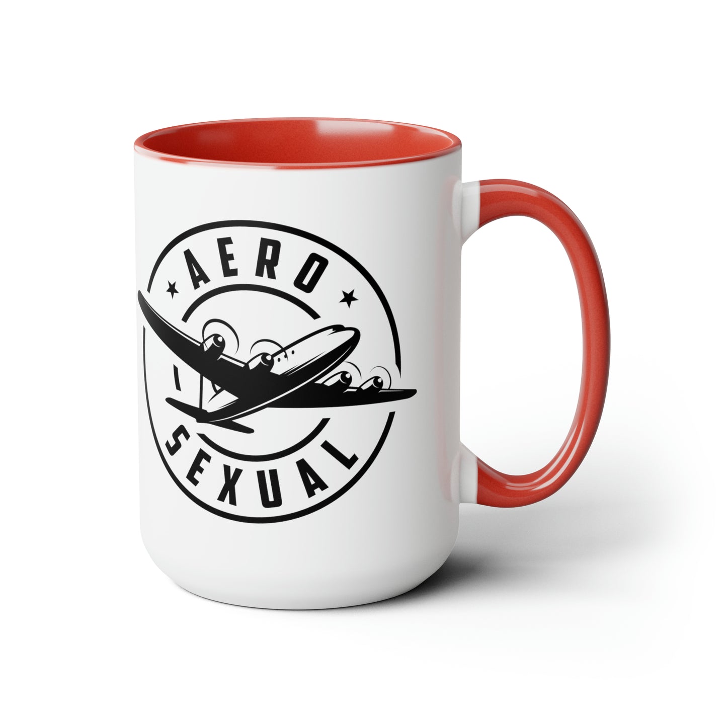 Aerosexual Two-Tone Coffee Mugs, 15oz