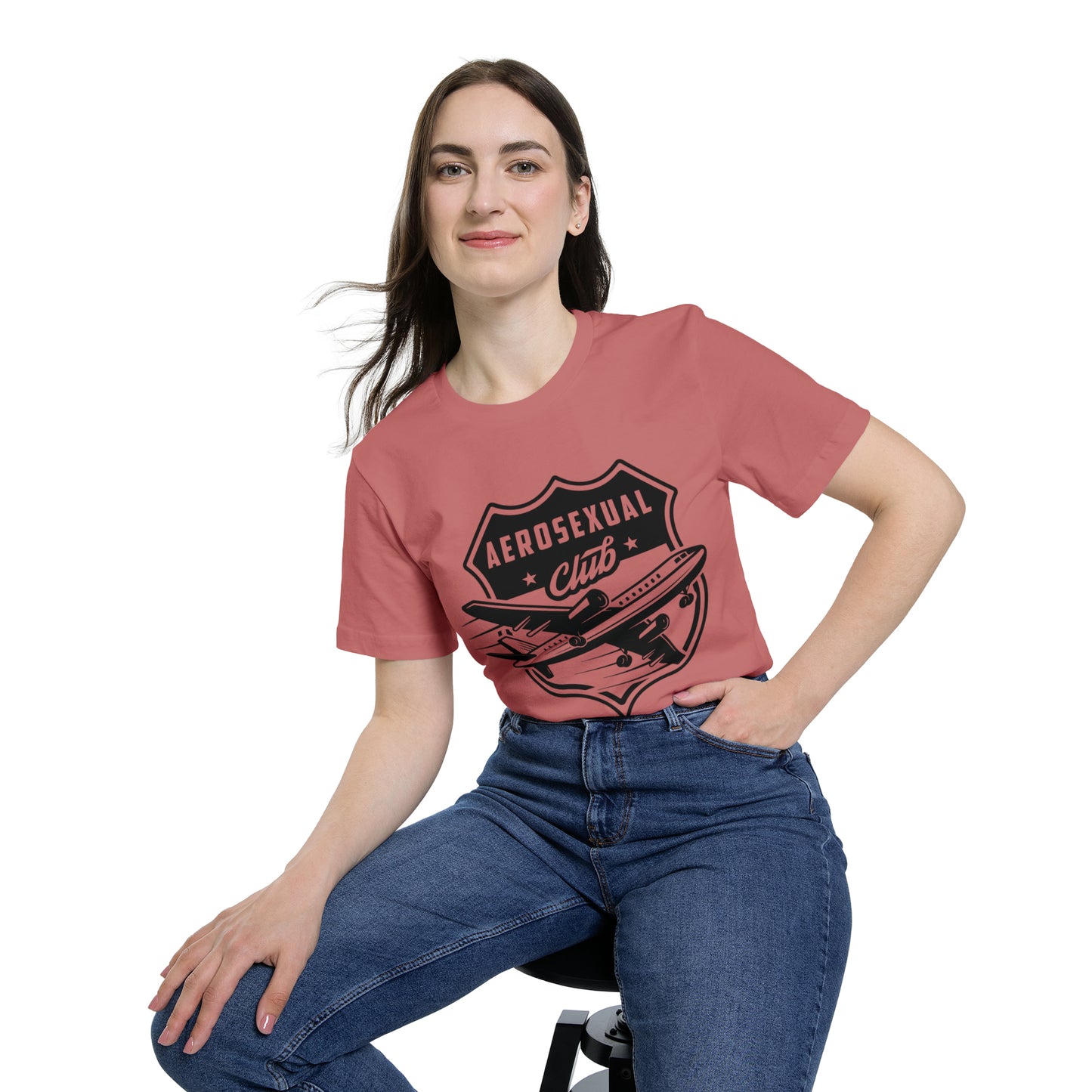 Aerosexual Club USA-Made Unisex Short-Sleeve Jersey T-Shirt