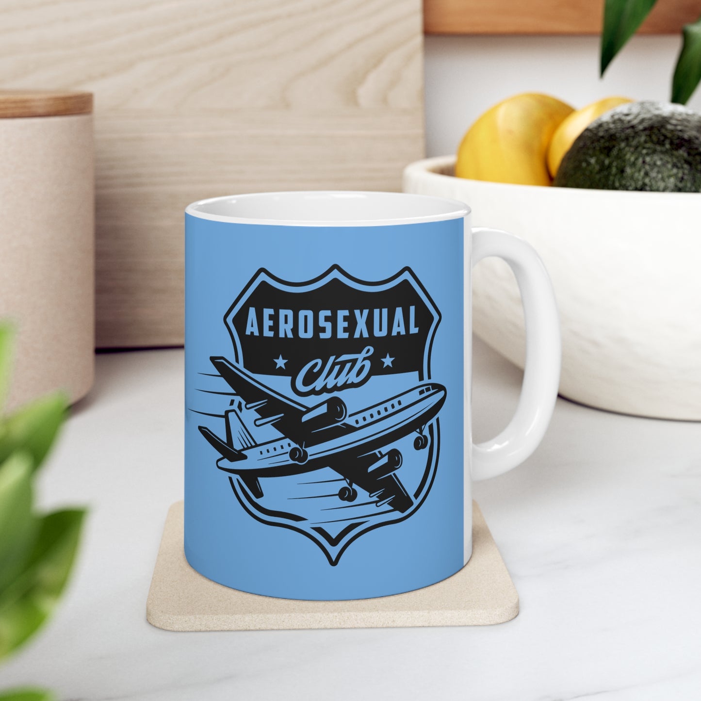 Aerosexual Club Coffee Cup Light Blue 11oz