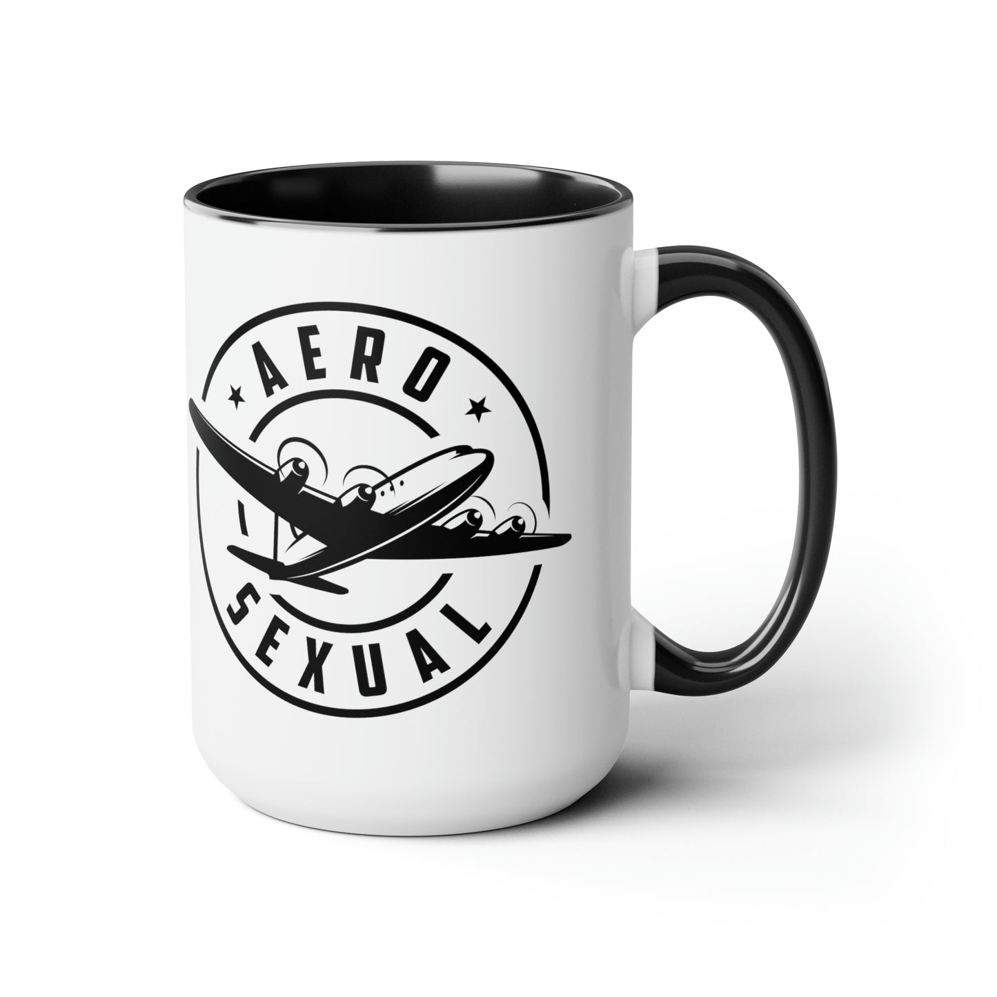 Aerosexual Two-Tone Coffee Mugs, 15oz