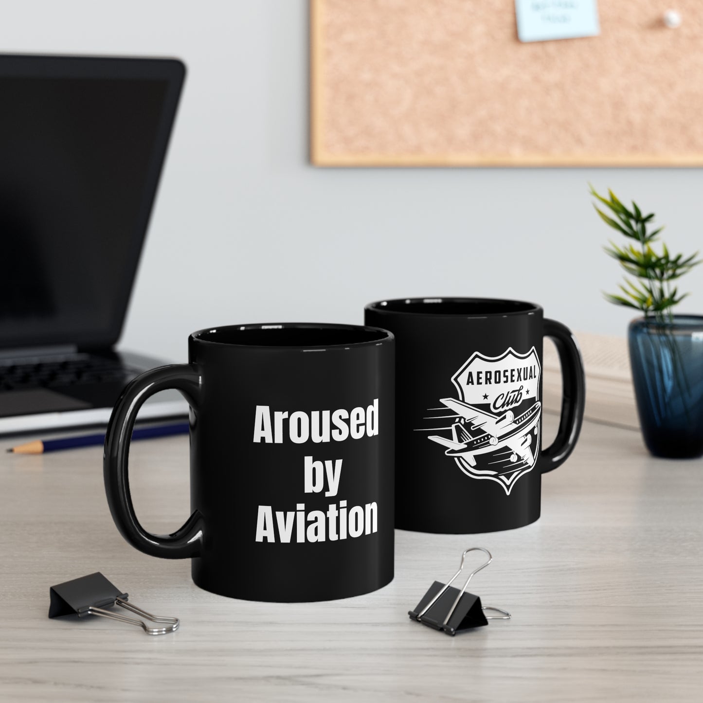 Aerosexual Club Coffee Cup Black, 11oz