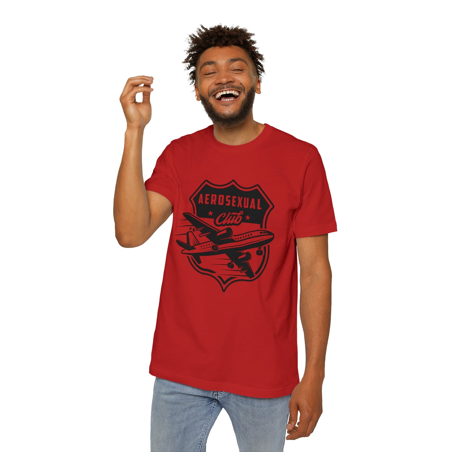 Aerosexual Club USA-Made Unisex Short-Sleeve Jersey T-Shirt