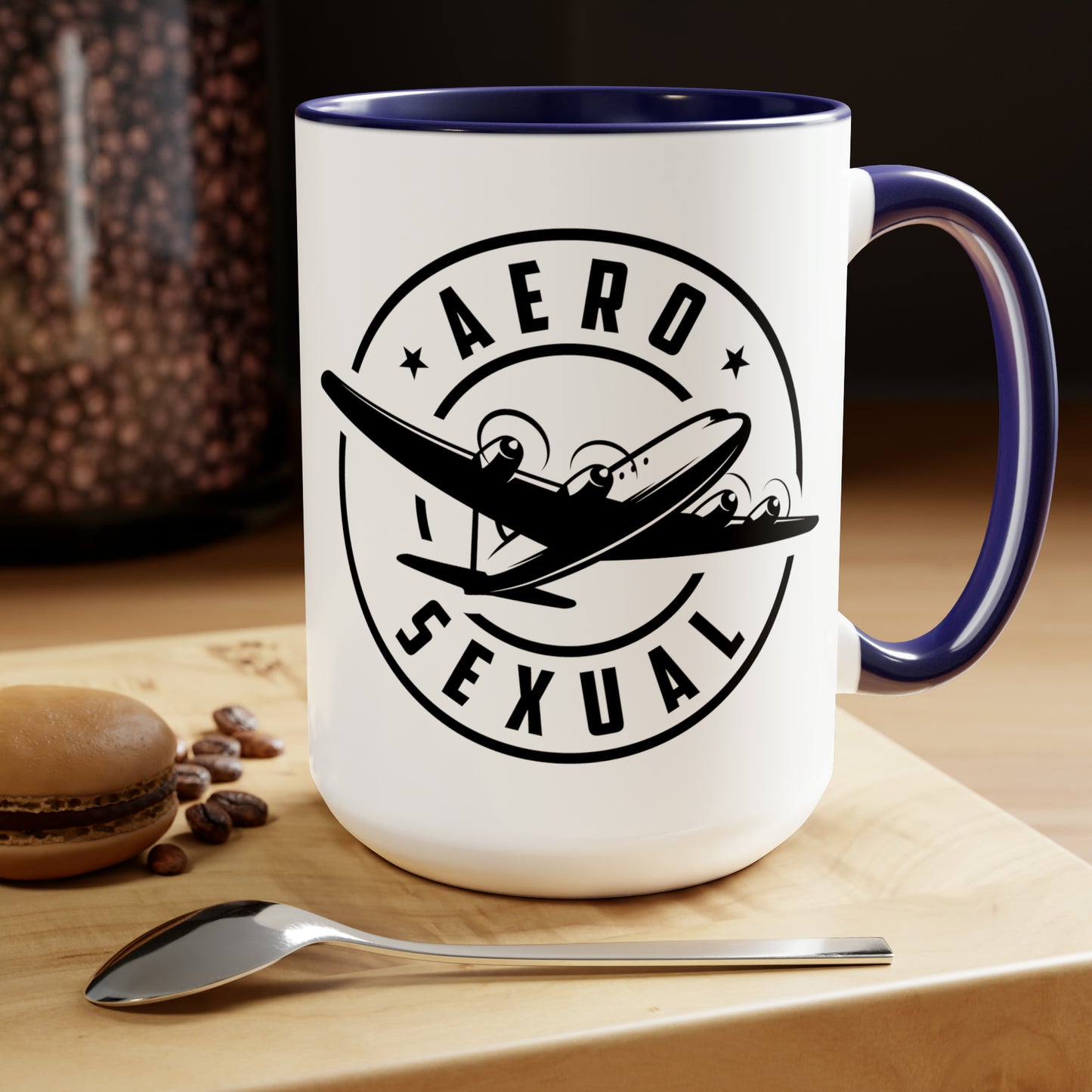 Aerosexual Two-Tone Coffee Mugs, 15oz