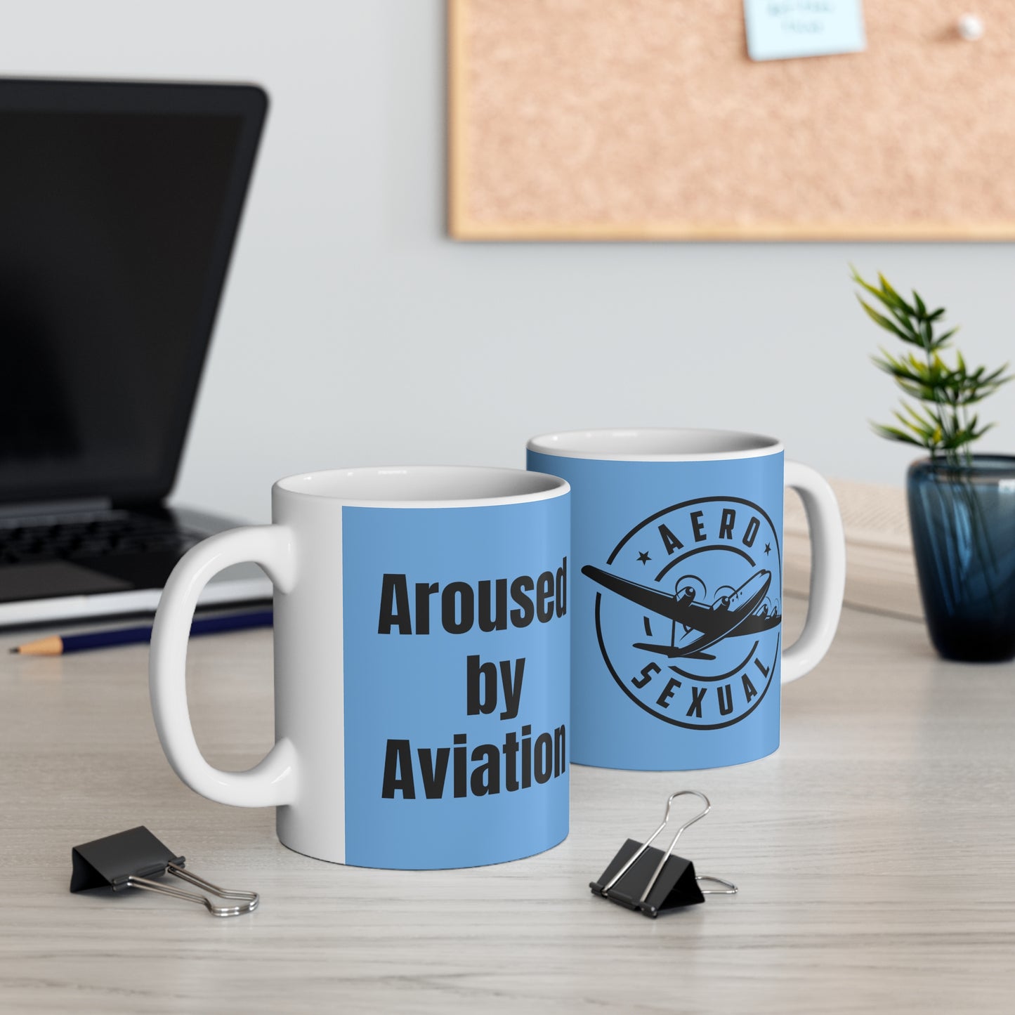 Aerosexual Coffee Cup Light Blue 11oz