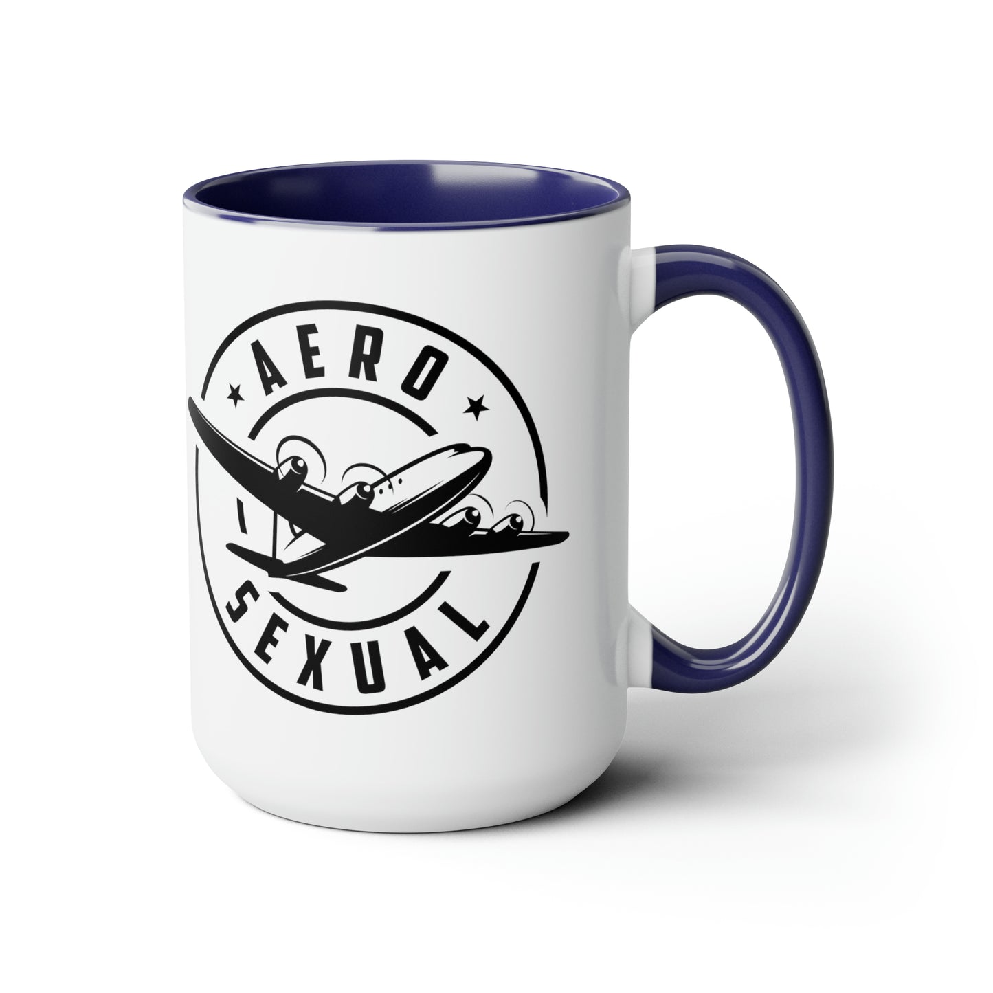 Aerosexual Two-Tone Coffee Mugs, 15oz