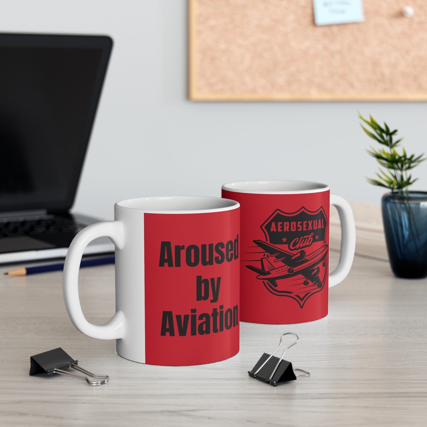 Aerosexual Club Coffee Cup Red, 11oz