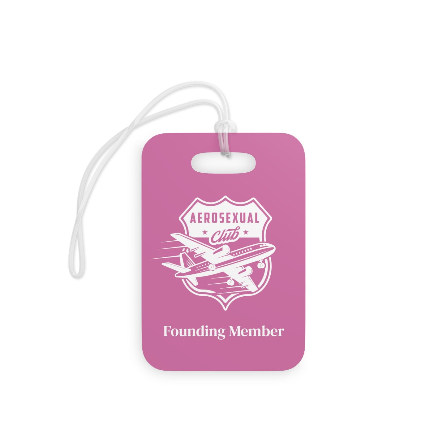 Aerosexual Club Founding Member Luggage Tag Light Pink (Limited Edition)