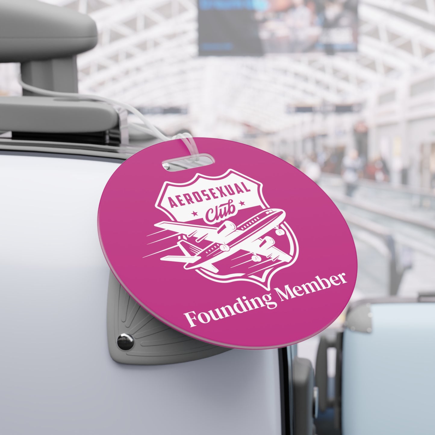 Aerosexual Club Founding Member Luggage Tag Bright Pink (Limited Edition)