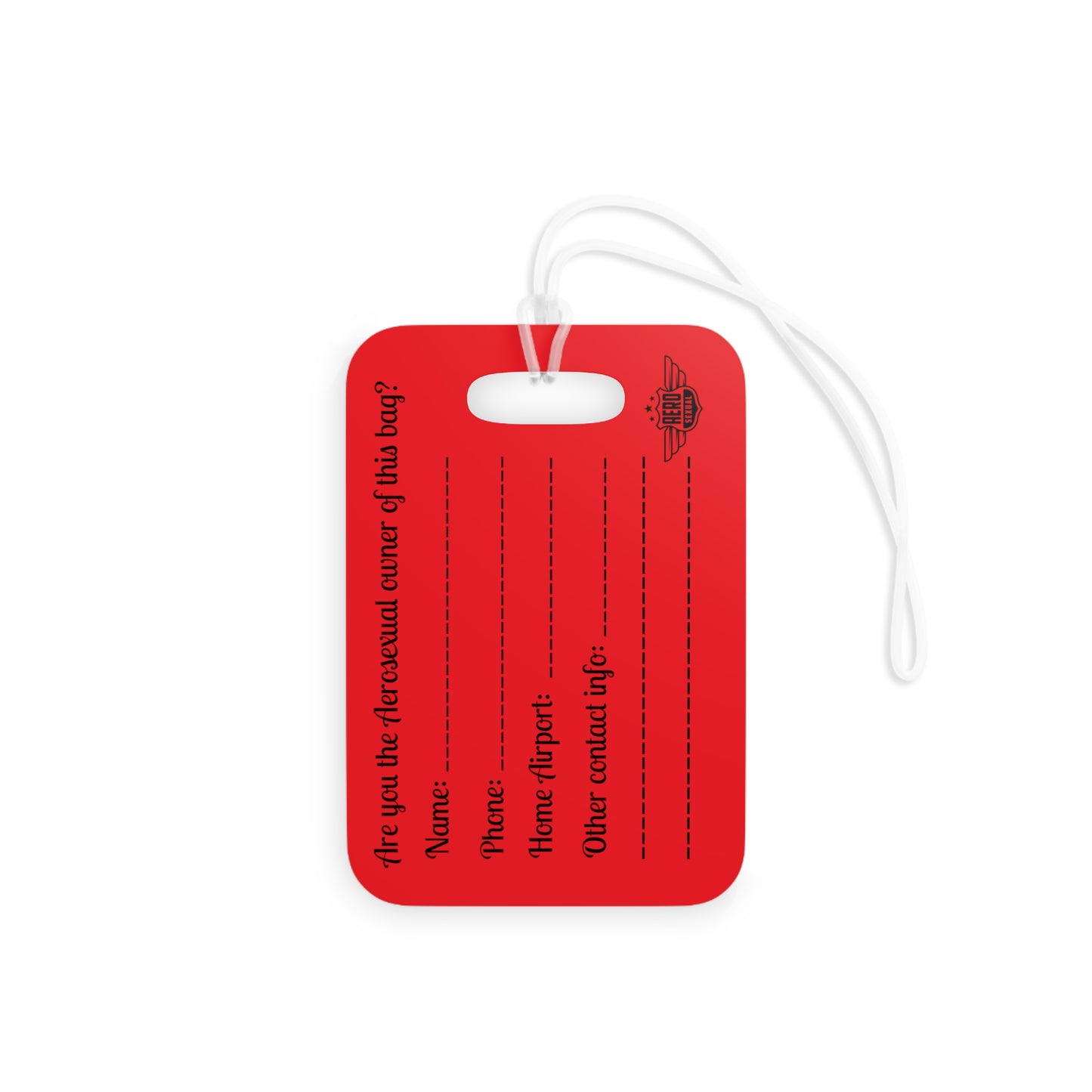 Aerosexual Club Founding Member Luggage Tag Red (Limited Edition)