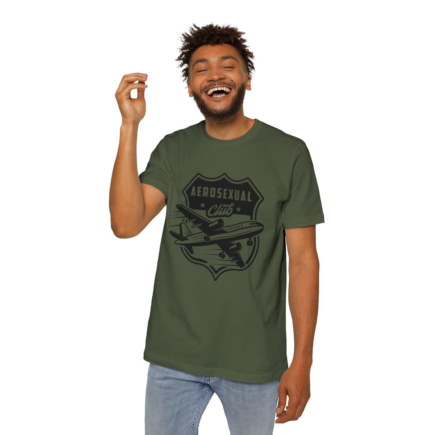 Aerosexual Club USA-Made Unisex Short-Sleeve Jersey T-Shirt