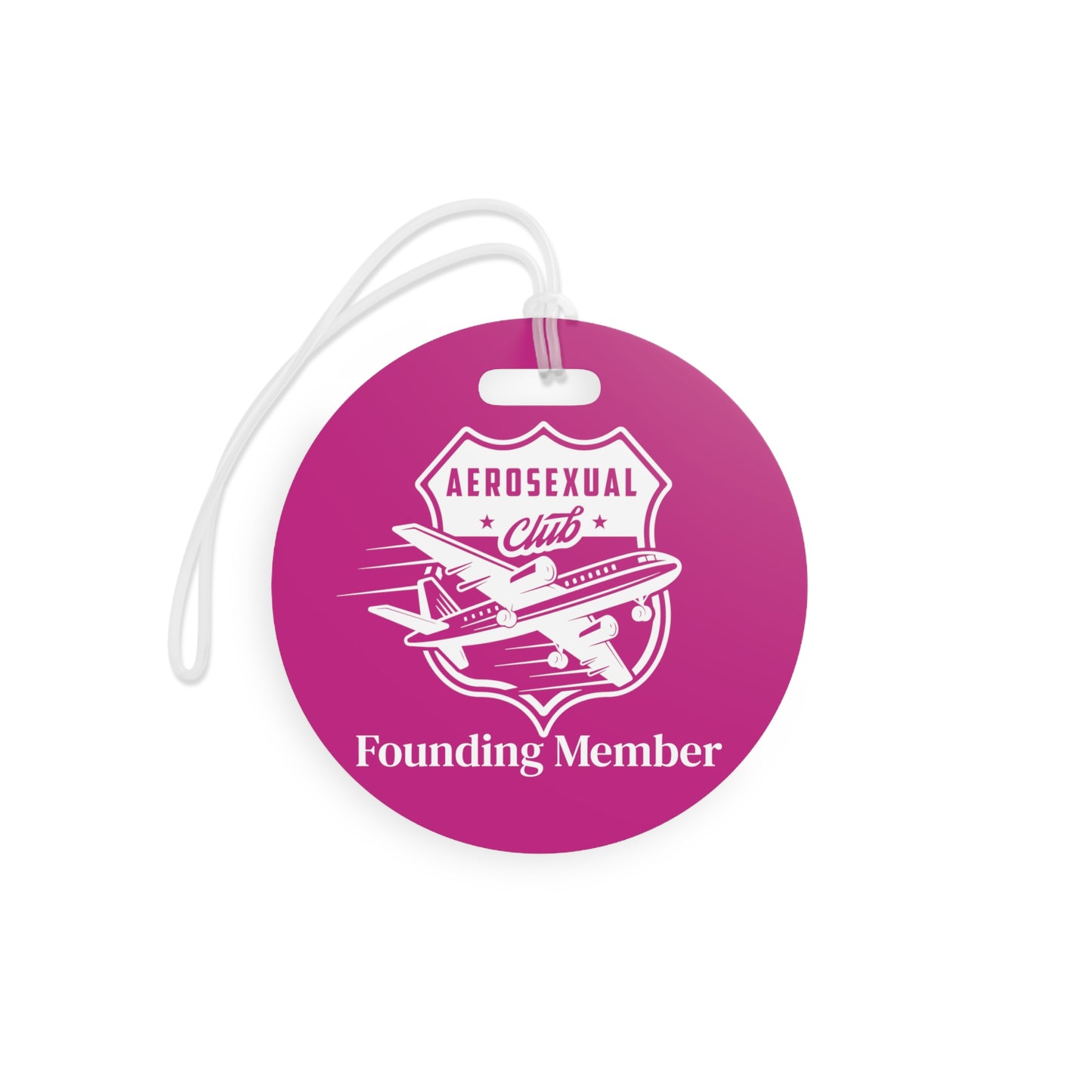 Aerosexual Club Founding Member Luggage Tag Bright Pink (Limited Edition)