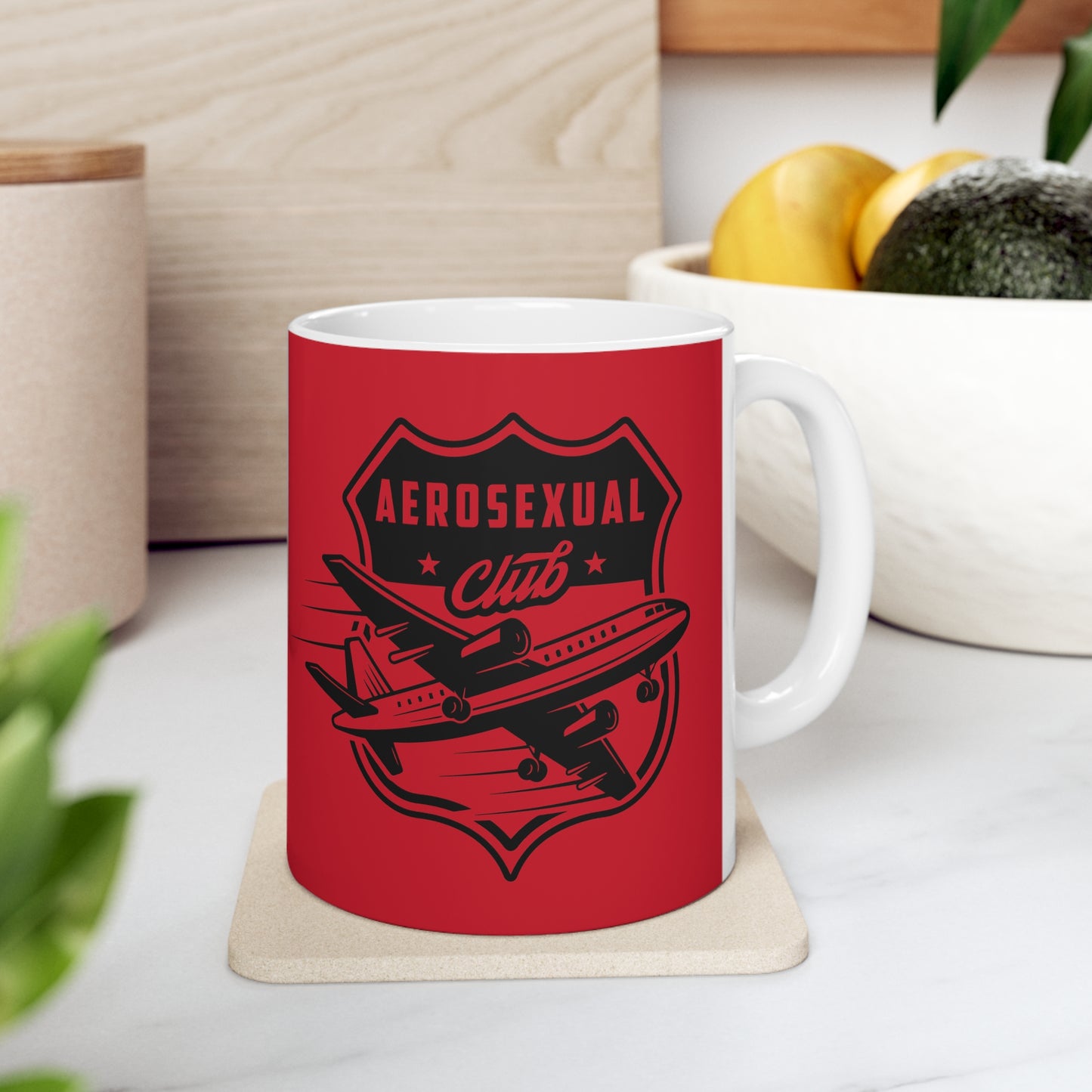 Aerosexual Club Coffee Cup Red, 11oz