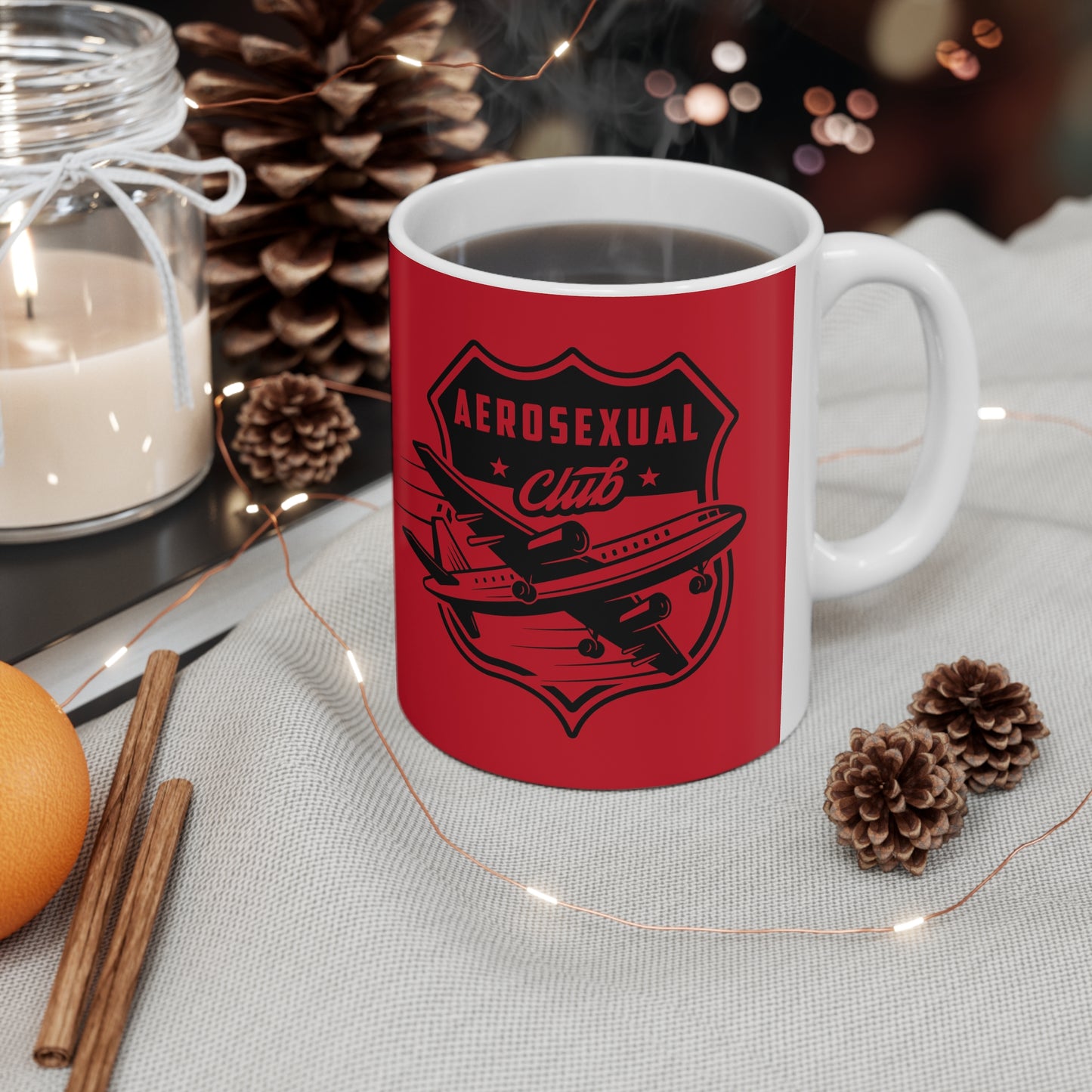 Aerosexual Club Coffee Cup Red, 11oz