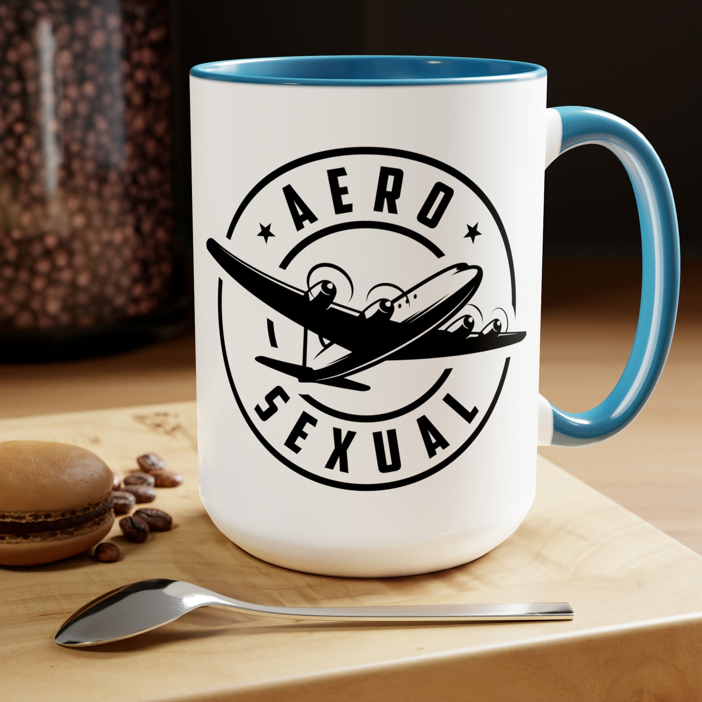 Aerosexual Two-Tone Coffee Mugs, 15oz