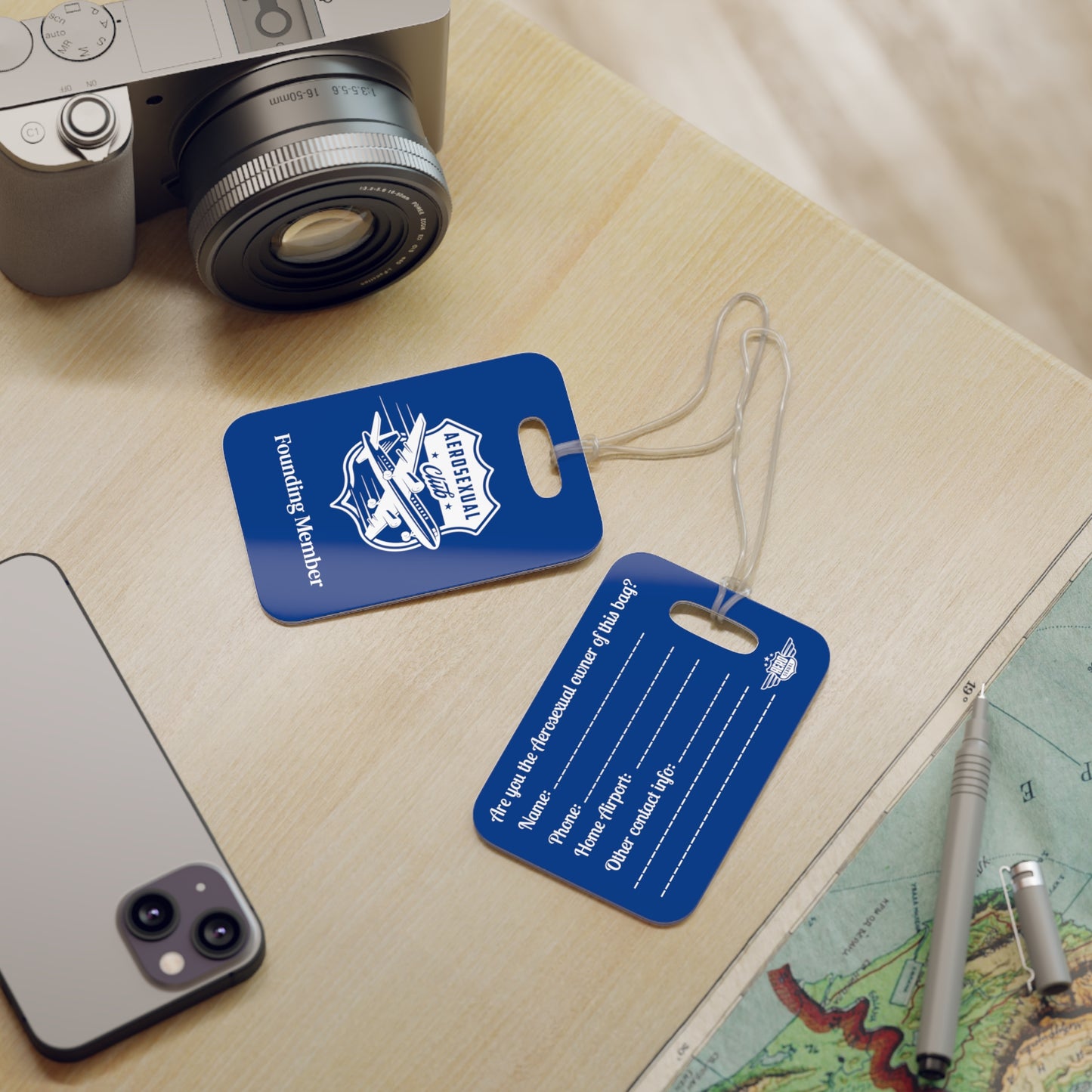 Aerosexual Club Founding Member Luggage Tag Blue (Limited Edition)