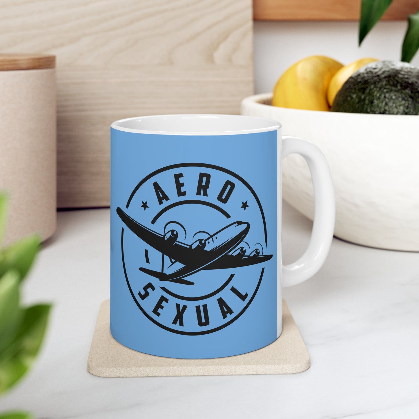 Aerosexual Coffee Cup Light Blue 11oz