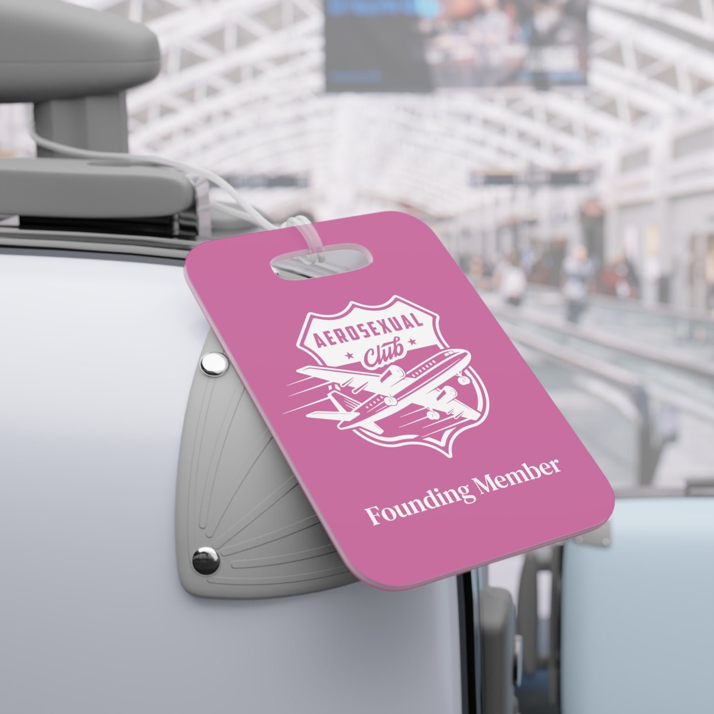 Aerosexual Club Founding Member Luggage Tag Light Pink (Limited Edition)