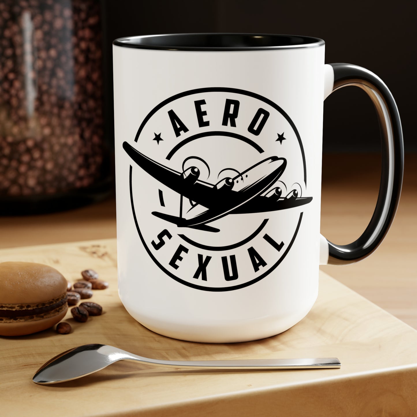Aerosexual Two-Tone Coffee Mugs, 15oz
