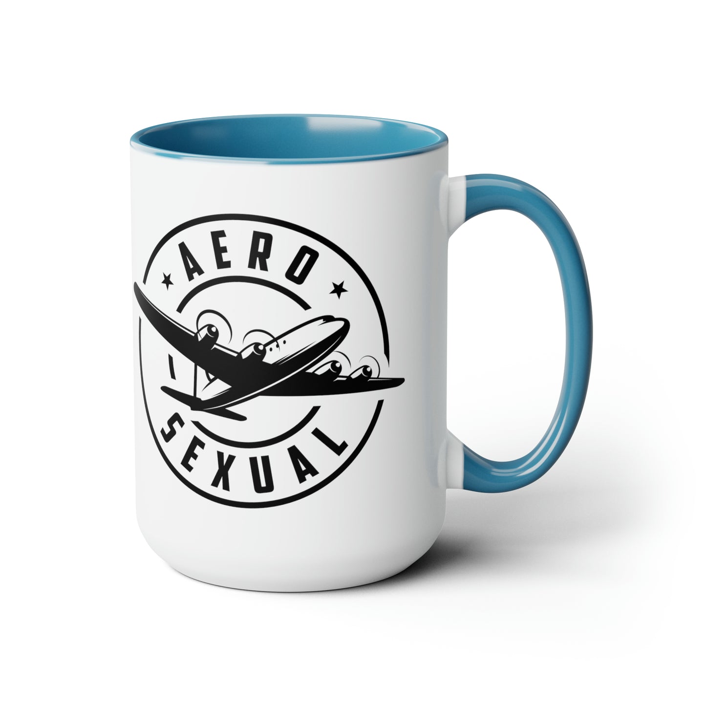 Aerosexual Two-Tone Coffee Mugs, 15oz