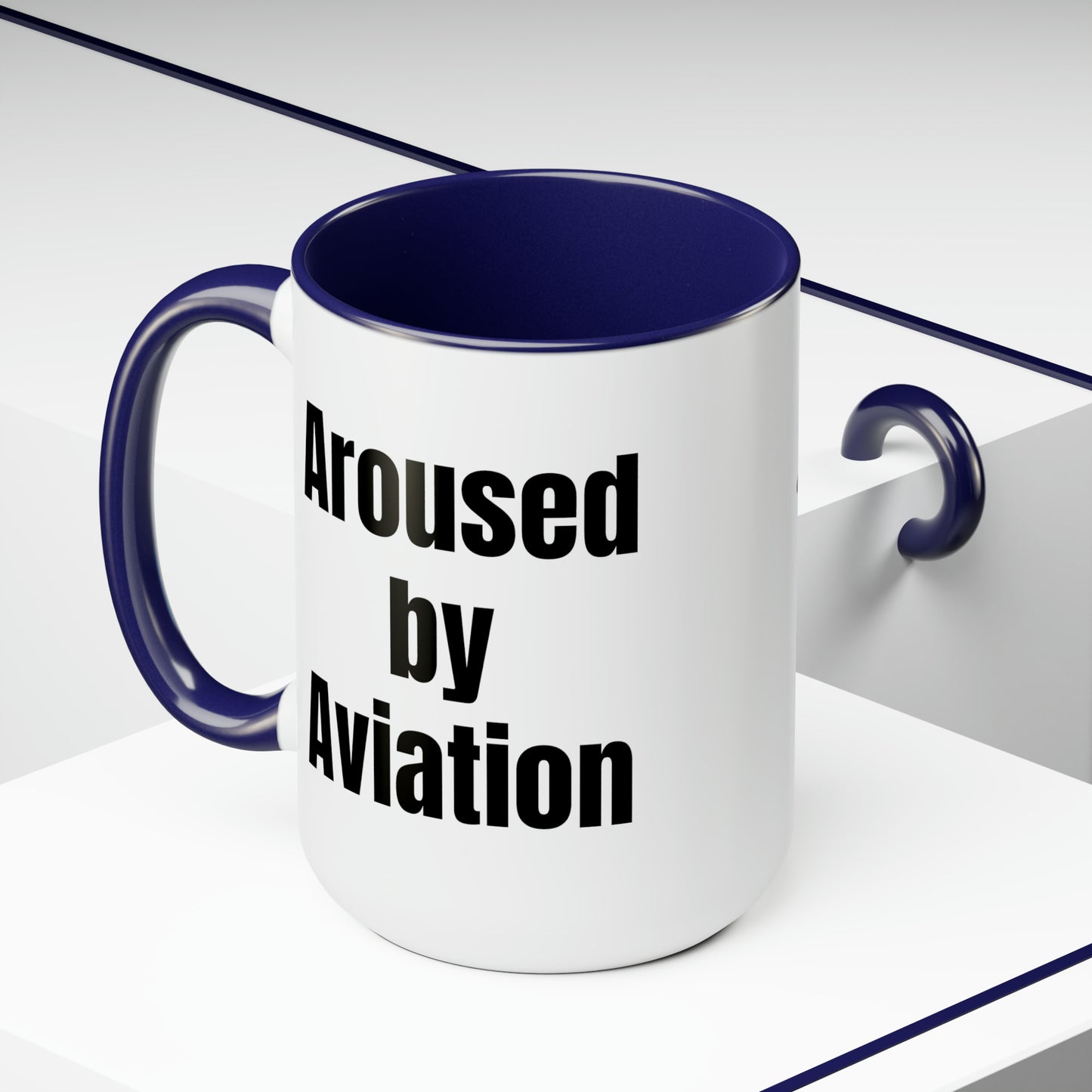 Aerosexual Two-Tone Coffee Mugs, 15oz