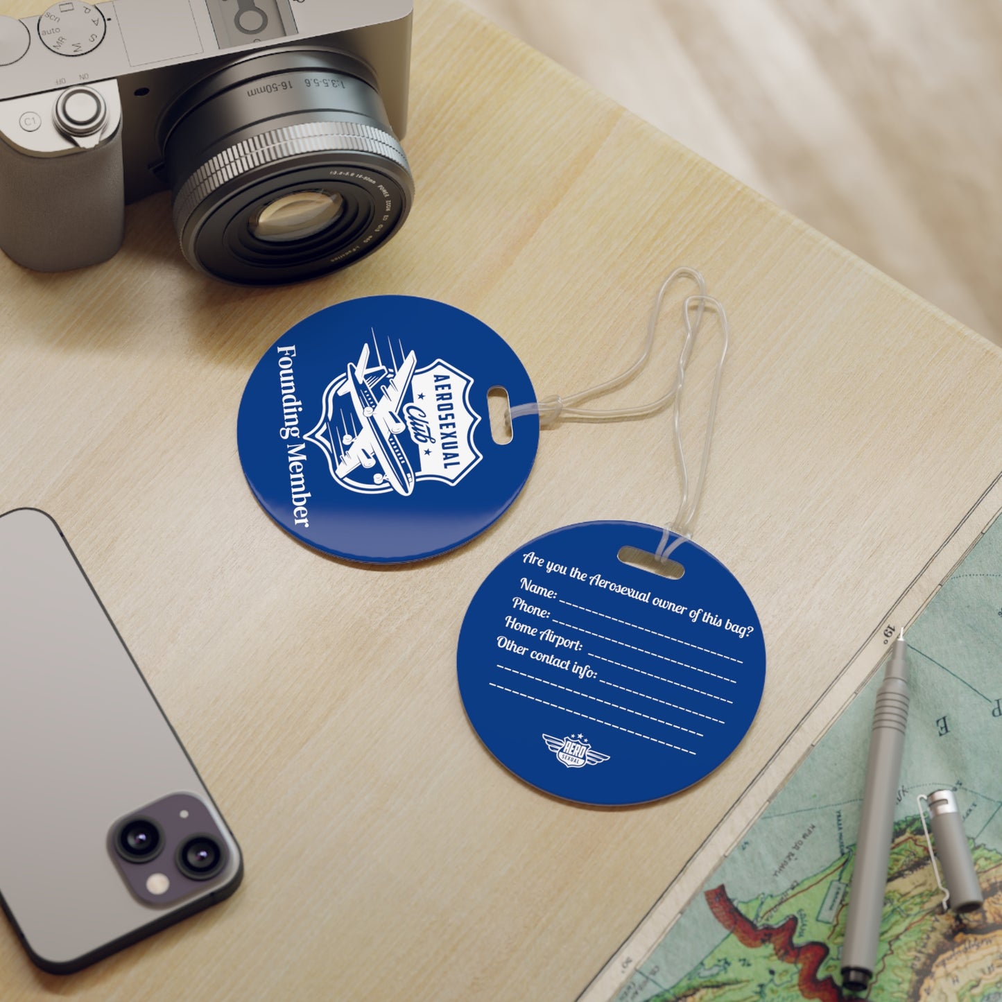 Aerosexual Club Founding Member Luggage Tag Blue (Limited Edition)
