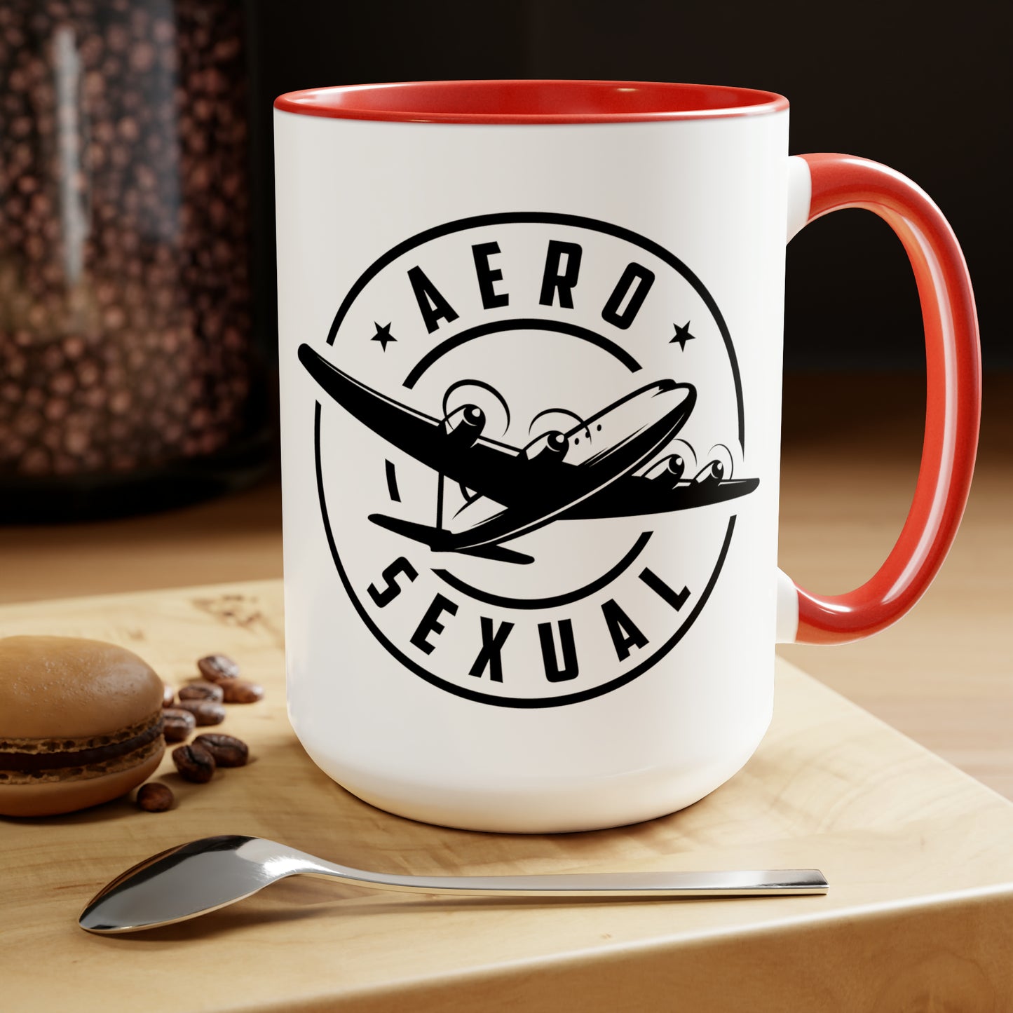 Aerosexual Two-Tone Coffee Mugs, 15oz