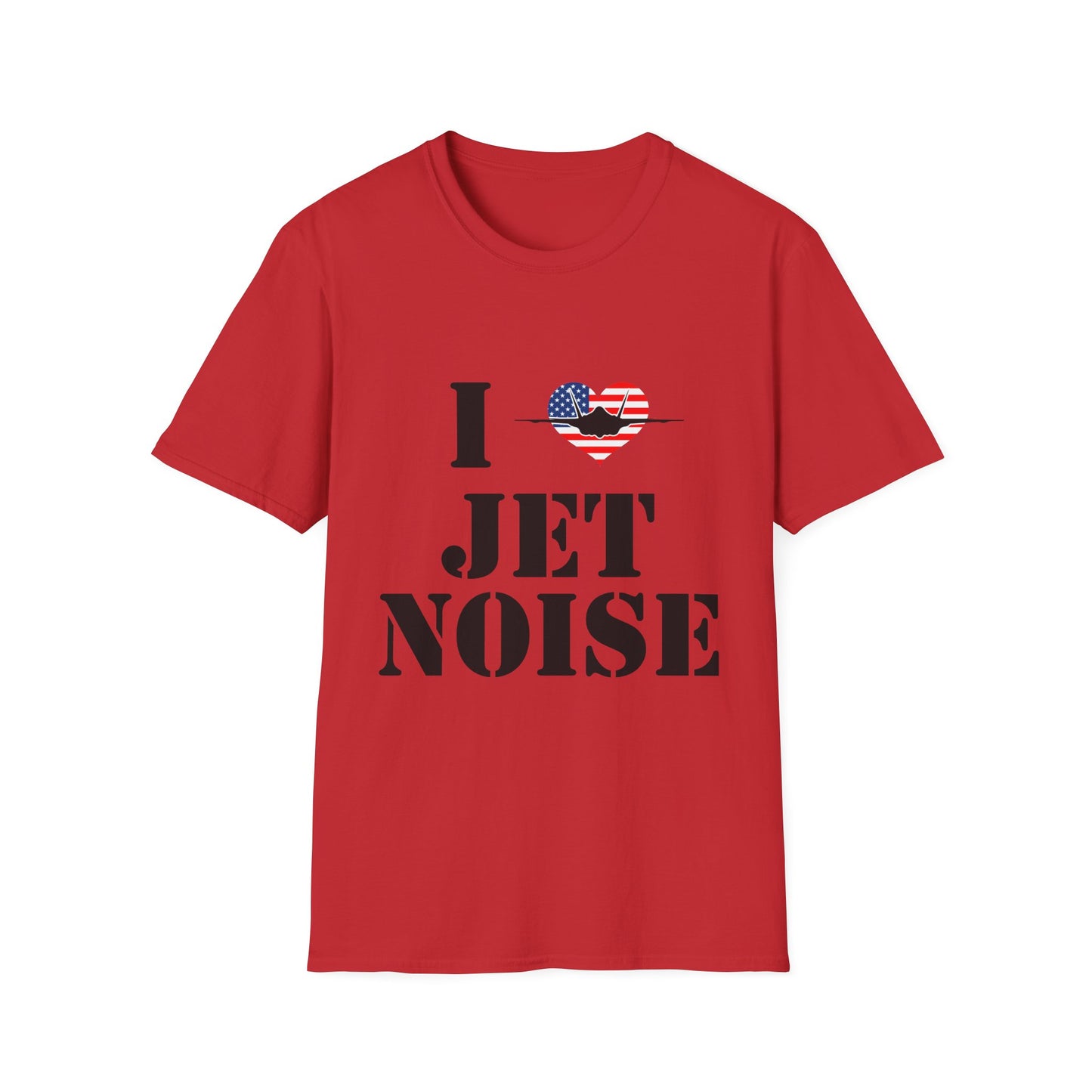 I Heart Jet Noise T-Shirt — Patriotic Aviation Lover Tee