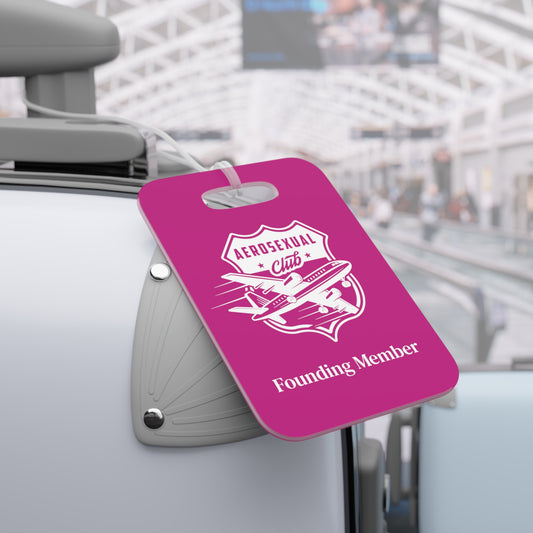 Aerosexual Club Founding Member Luggage Tag Bright Pink (Limited Edition)