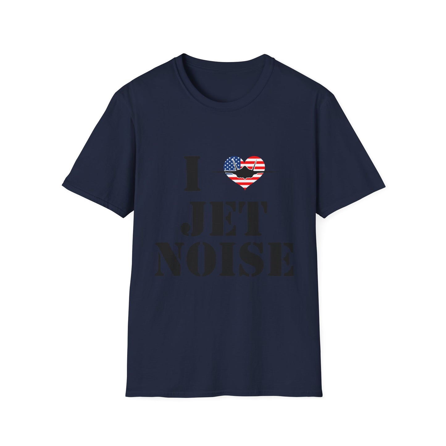 I Heart Jet Noise T-Shirt — Patriotic Aviation Lover Tee