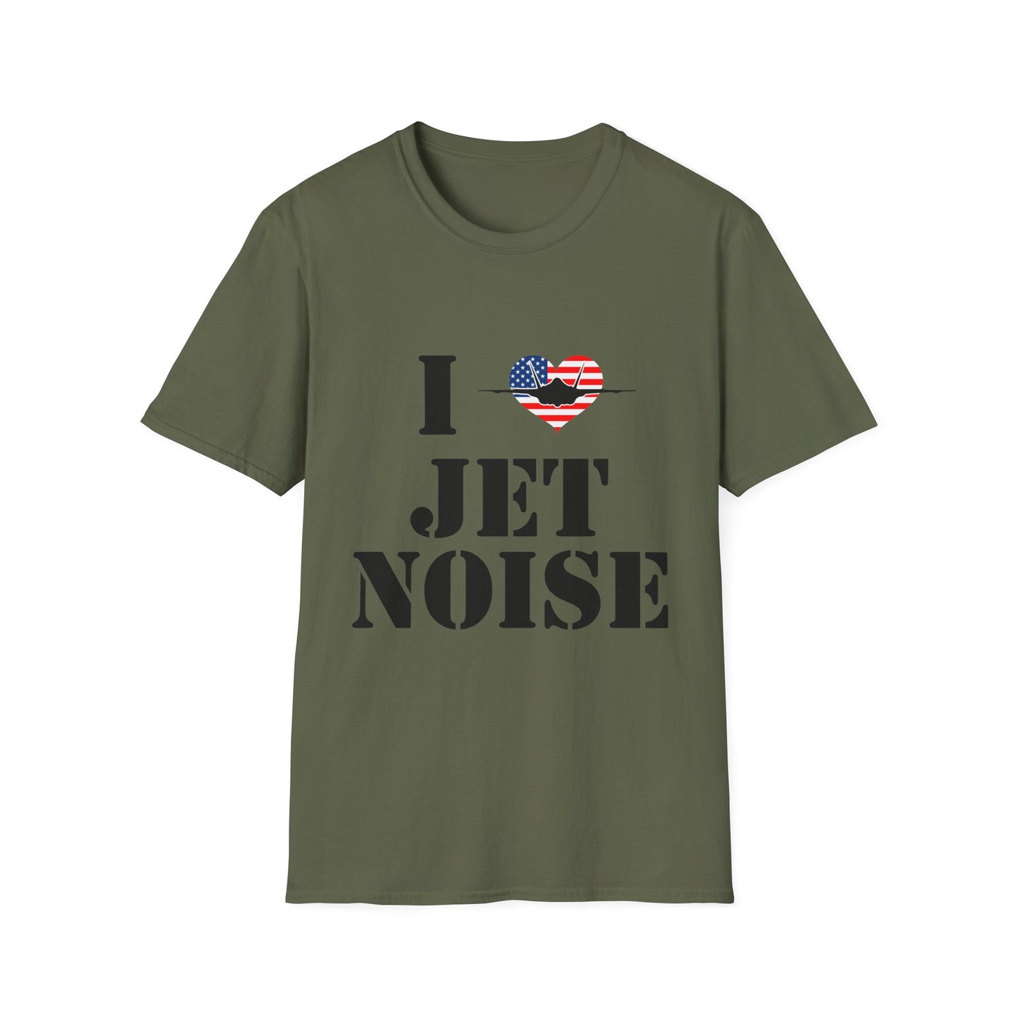 I Heart Jet Noise T-Shirt — Patriotic Aviation Lover Tee