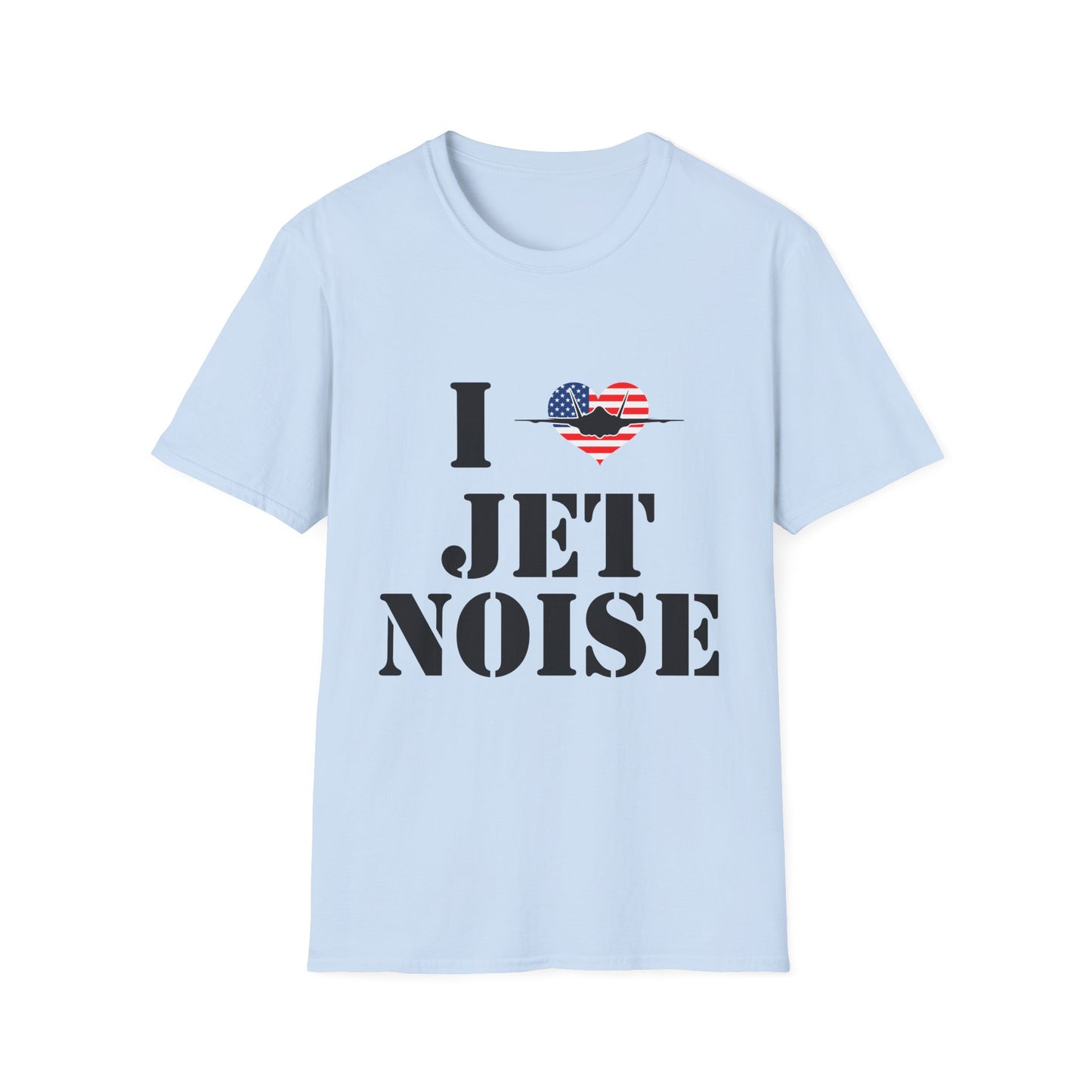 I Heart Jet Noise T-Shirt — Patriotic Aviation Lover Tee