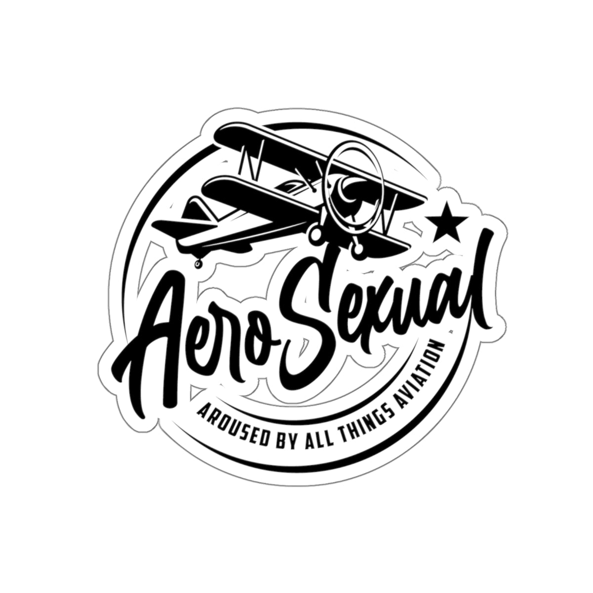 Aerosexual Club Die-Cut Stickers (biplane)