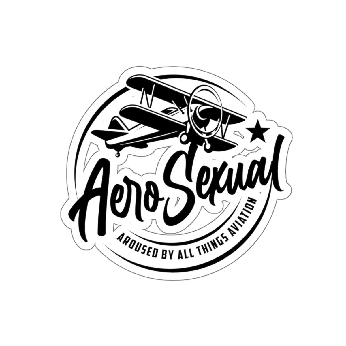 Aerosexual Club Die-Cut Stickers (biplane)