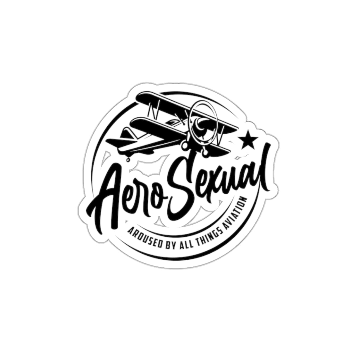 Aerosexual Club Die-Cut Stickers (biplane)