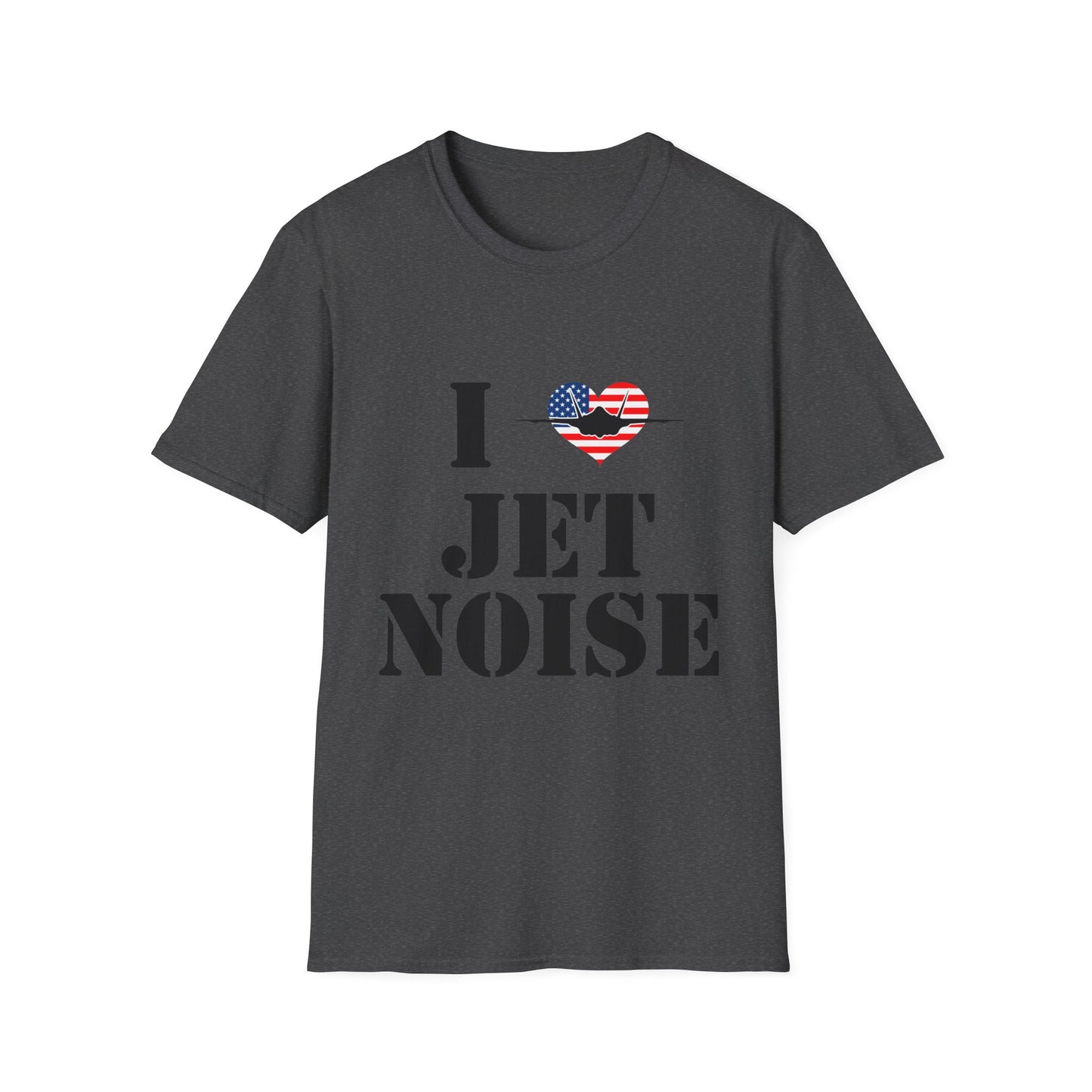 I Heart Jet Noise T-Shirt — Patriotic Aviation Lover Tee