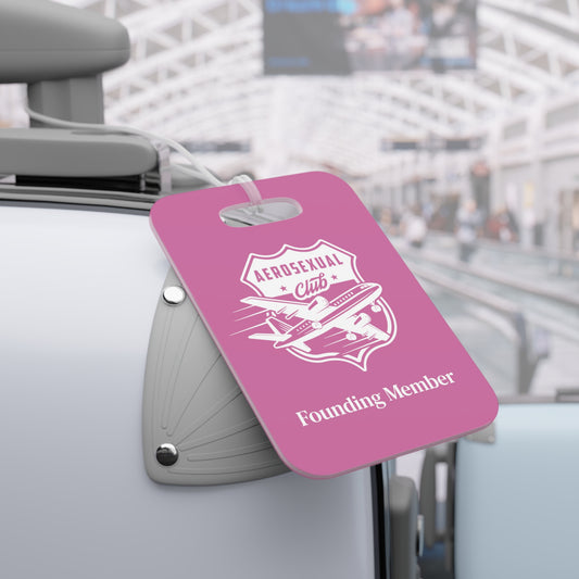 Aerosexual Club Founding Member Luggage Tag Light Pink (Limited Edition)
