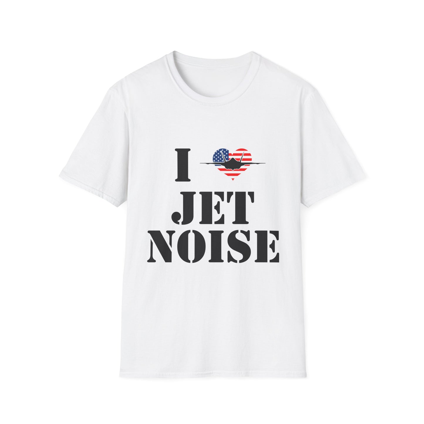 I Heart Jet Noise T-Shirt — Patriotic Aviation Lover Tee