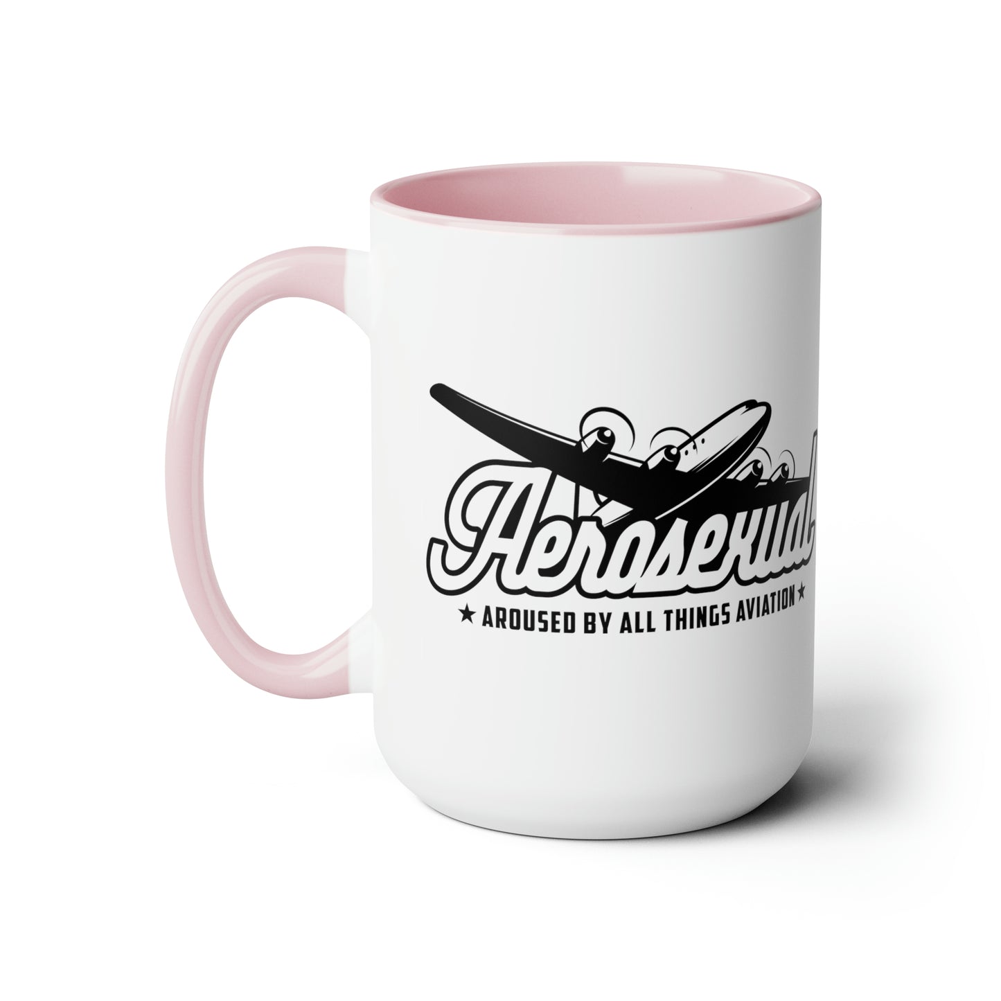 Aerosexual Two-Tone Coffee Mugs, 15oz